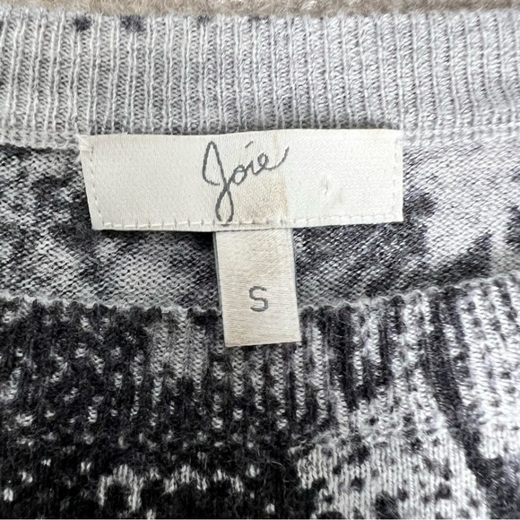 Joie Python print Wool Cashmere Blend Long Sleeve Sweater Women’s Size Small - Picture 4 of 12